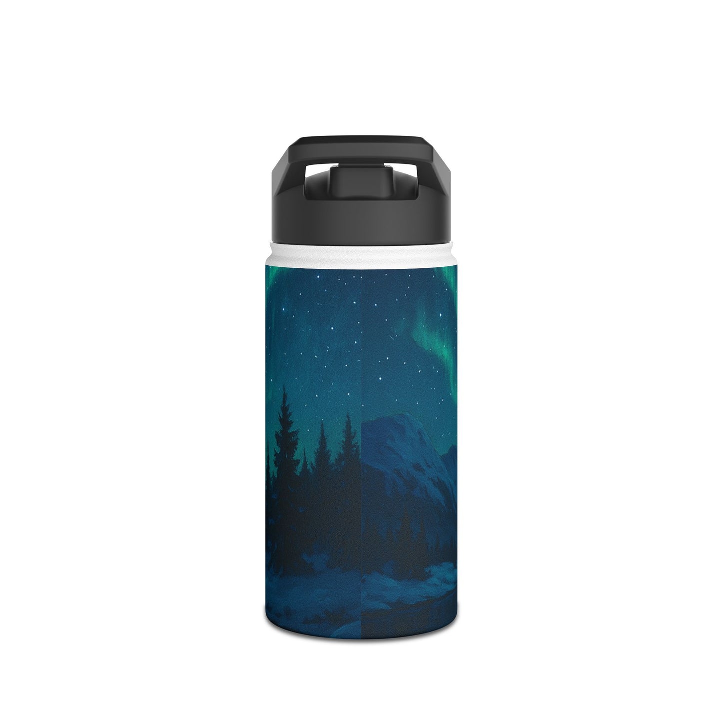Aurora Borealis Stainless Steel Water Bottle, Travel Mug, Hiking Gear, Eco-Friendly Drinkware, Outdoor Gift, Adventure Hydration