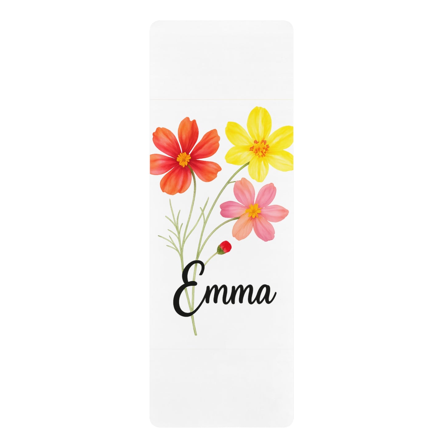 Personalized Floral Yoga Mat for Home, Gifts for Yoga Lovers, Fitness Mat, Custom Workout Mat, Spring Exercise Gear