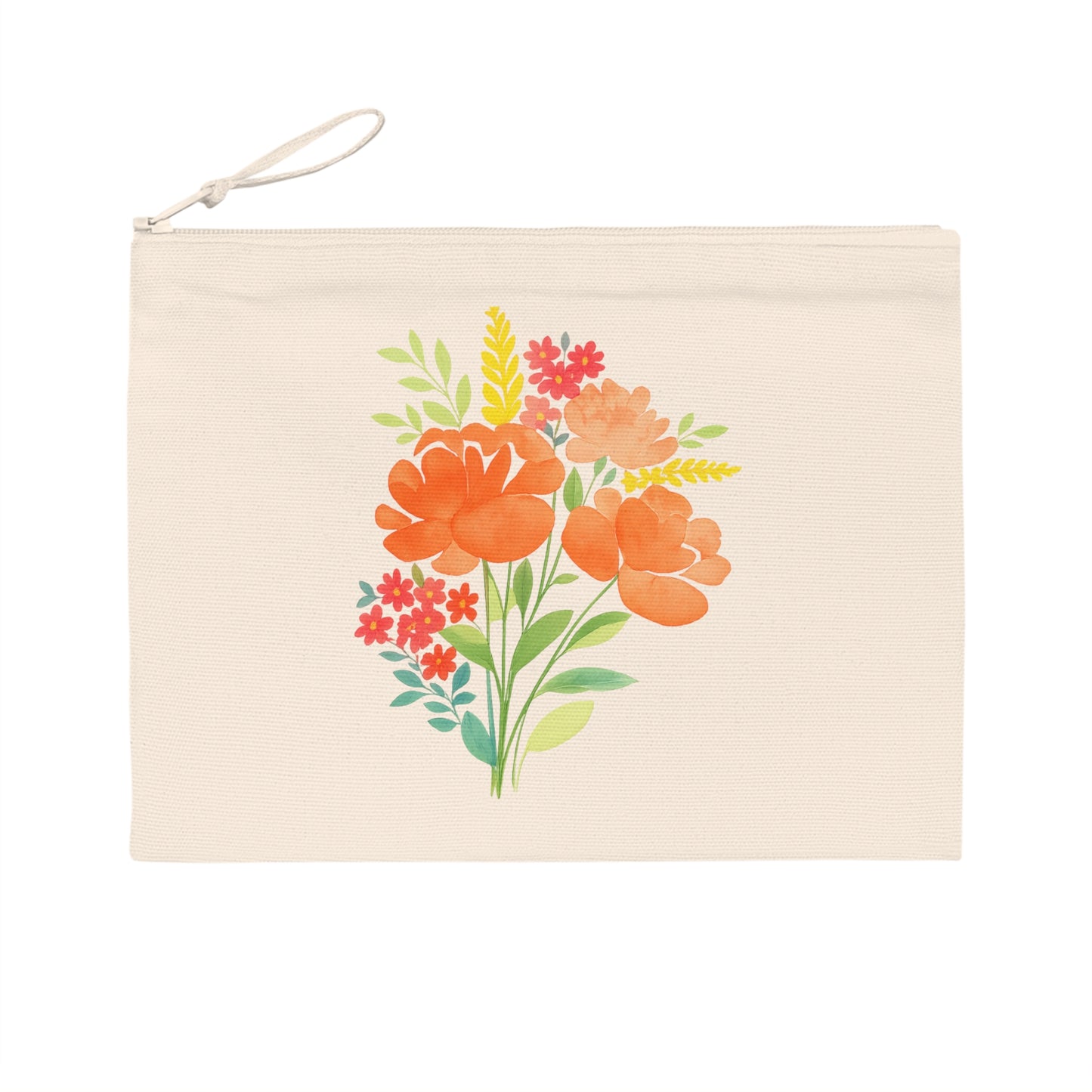 Floral Pencil Case, Cute Art Supplies Bag, Gift for Students, Teacher's Gift, Floral Makeup Bag, Eco-Friendly Storage Pouch