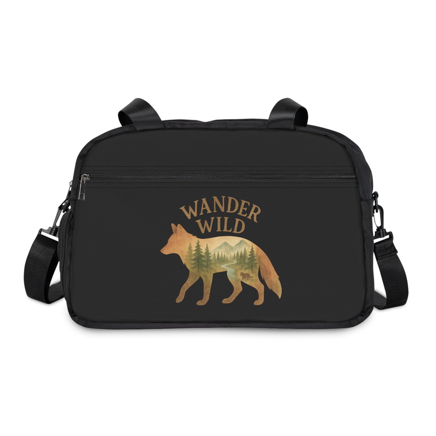 Wander Wild Fitness Handbag, Gym Bag, Travel Tote, Outdoor Adventure Carryall, Perfect for Workouts and Nature Lovers