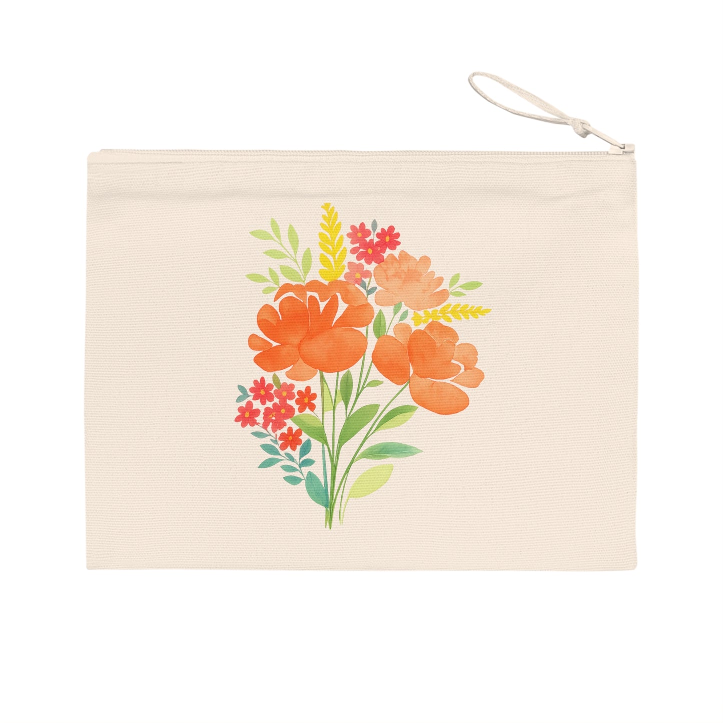 Floral Pencil Case, Cute Art Supplies Bag, Gift for Students, Teacher's Gift, Floral Makeup Bag, Eco-Friendly Storage Pouch