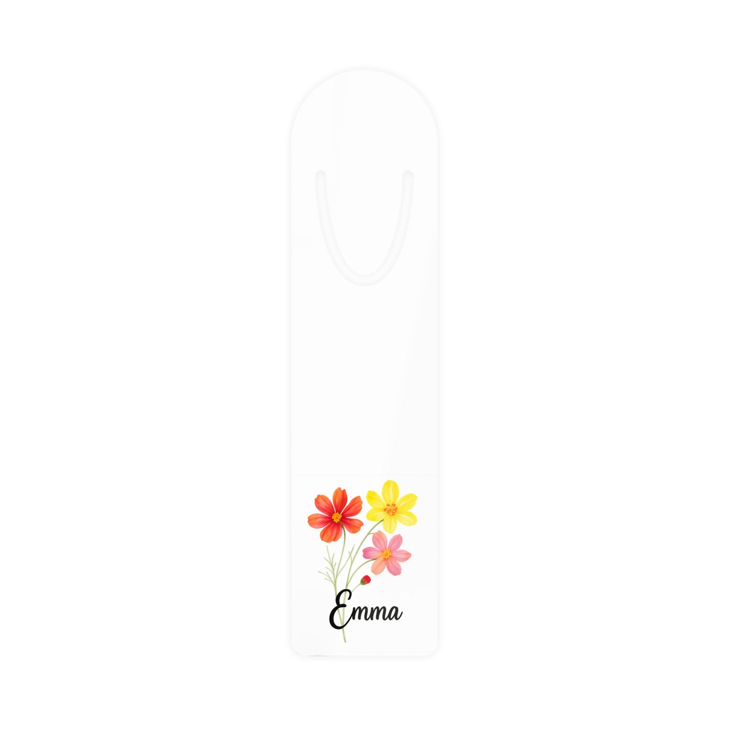 Personalized Floral Bookmark, Custom Name Bookmark, Metal Bookmarker, Reading Accessory, Gift for Book Lovers
