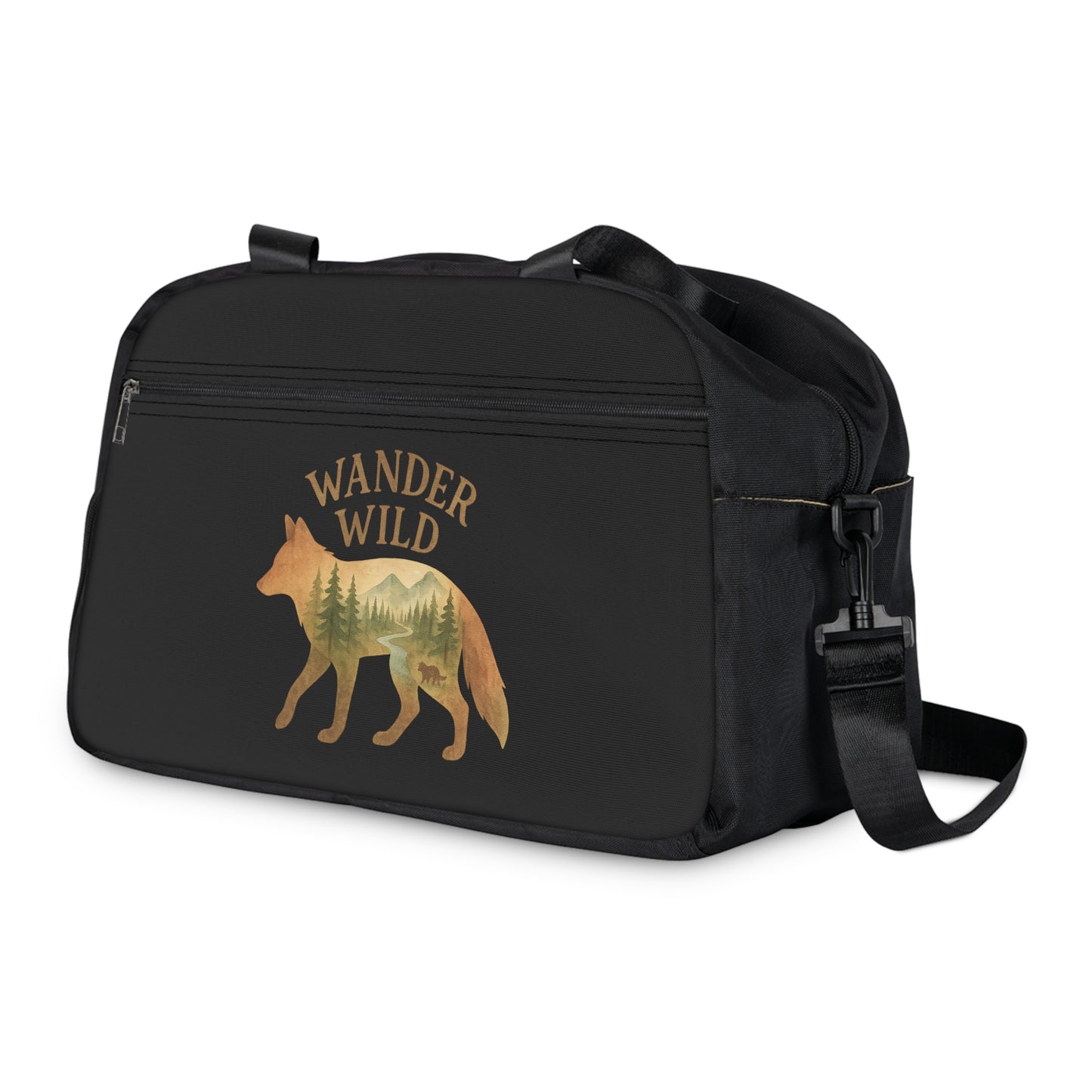 Wander Wild Fitness Handbag, Gym Bag, Travel Tote, Outdoor Adventure Carryall, Perfect for Workouts and Nature Lovers