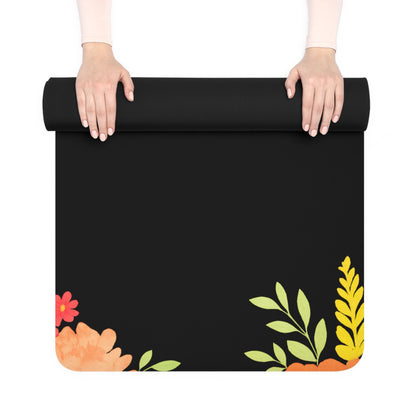 Floral Rubber Yoga Mat - Non-slip Exercise Mat, Perfect for Home Workouts, Yoga Classes, Gifts for Fitness Lovers, Eco-friendly Yoga [...]