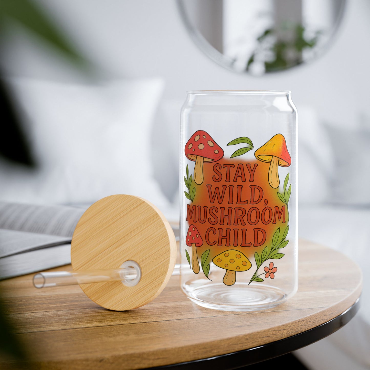 Stay Wild Mushroom Child Sipper Glass, 16oz - Perfect for Nature Lovers, Eco-Friendly Drinkware, Vibrant Mug for Gifts, Camping, and [...]
