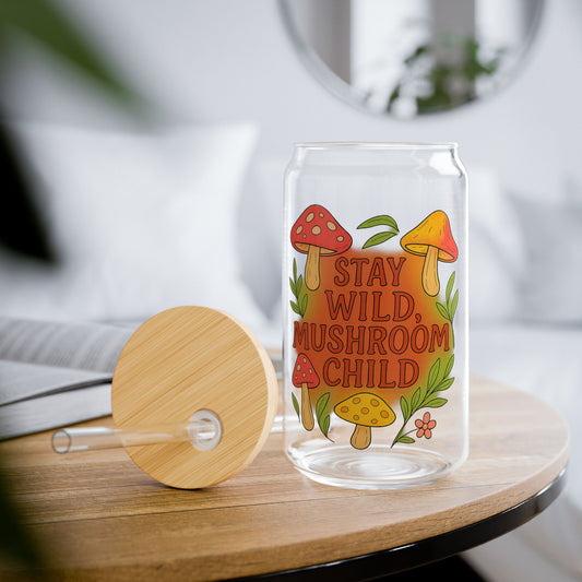 Stay Wild Mushroom Child Sipper Glass, 16oz - Perfect for Nature Lovers, Eco-Friendly Drinkware, Vibrant Mug for Gifts, Camping, and [...]