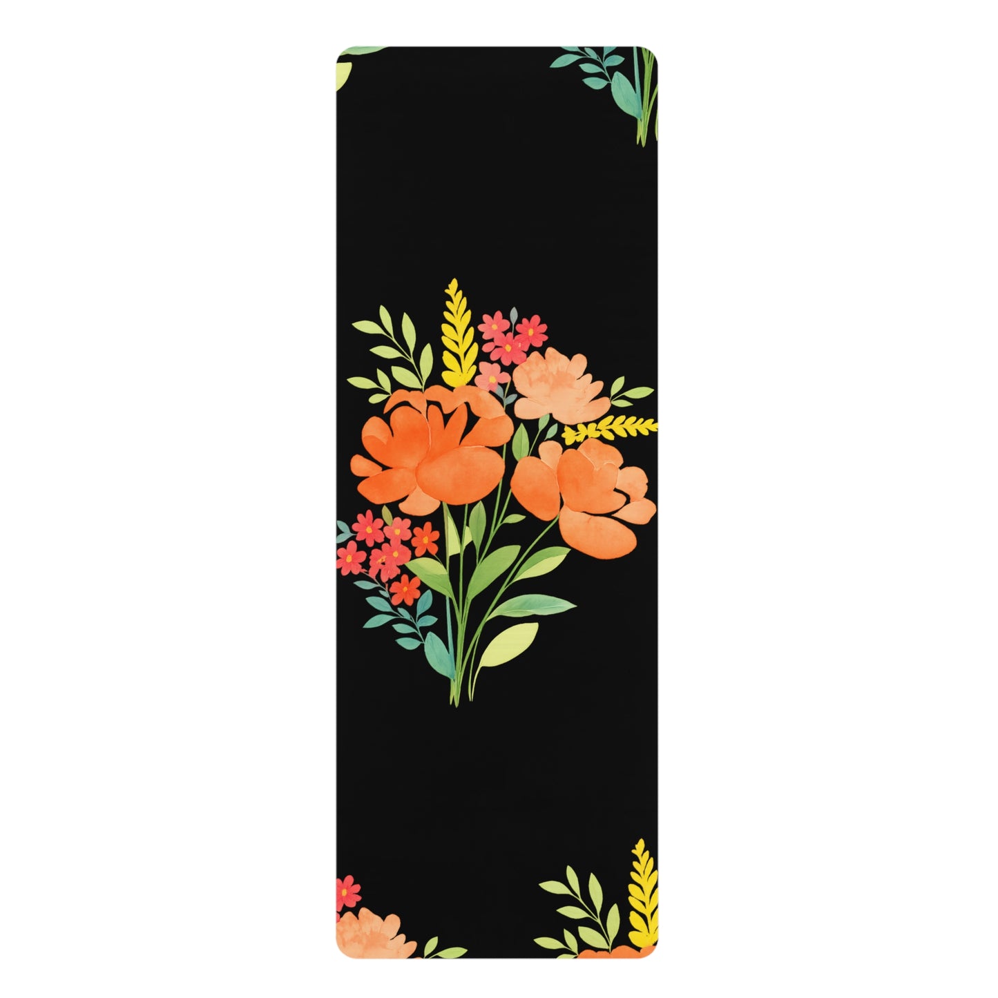 Floral Rubber Yoga Mat - Non-slip Exercise Mat, Perfect for Home Workouts, Yoga Classes, Gifts for Fitness Lovers, Eco-friendly Yoga [...]