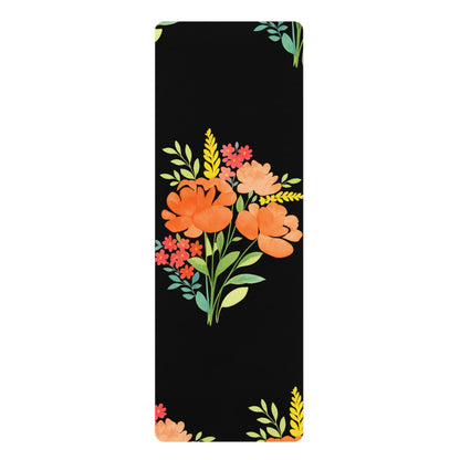 Floral Rubber Yoga Mat - Non-slip Exercise Mat, Perfect for Home Workouts, Yoga Classes, Gifts for Fitness Lovers, Eco-friendly Yoga [...]