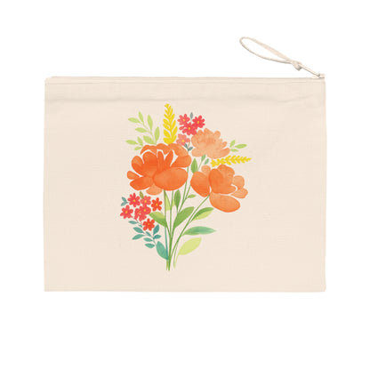 Floral Pencil Case, Cute Art Supplies Bag, Gift for Students, Teacher's Gift, Floral Makeup Bag, Eco-Friendly Storage Pouch