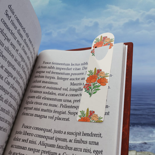 Floral Bookmark, Vintage Flower Bookmark, Reading Accessory, Teacher Gift, Book Lover Gift, Reading Journal Supplies
