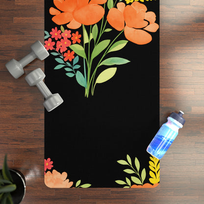 Floral Rubber Yoga Mat - Non-slip Exercise Mat, Perfect for Home Workouts, Yoga Classes, Gifts for Fitness Lovers, Eco-friendly Yoga [...]
