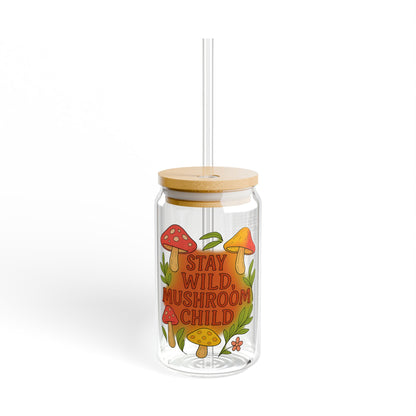 Stay Wild Mushroom Child Sipper Glass, 16oz - Perfect for Nature Lovers, Eco-Friendly Drinkware, Vibrant Mug for Gifts, Camping, and [...]